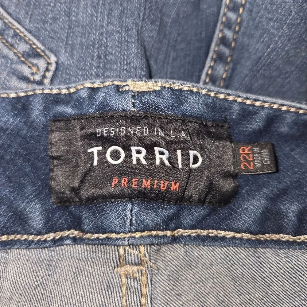 Torrid Multi Zipper Skinny Ankle Jeggings Denim Jeans Size 22